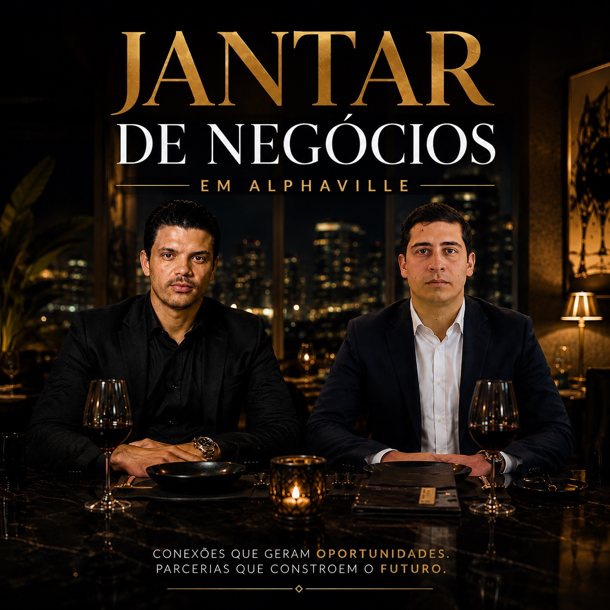Jantar de Negócios em Alphaville — encontro exclusivo para empresários e profissionais da construção civil